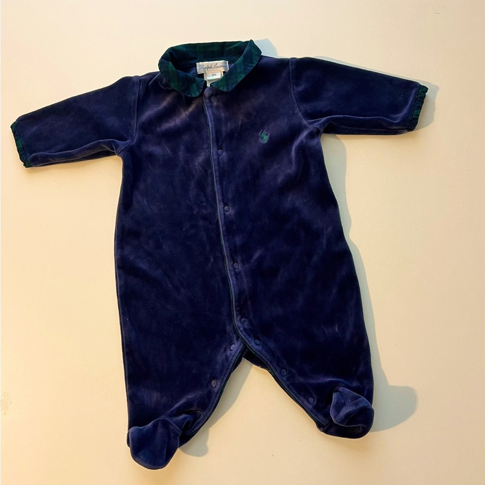 COPY - Ralph Lauren Velour Plaid Footie